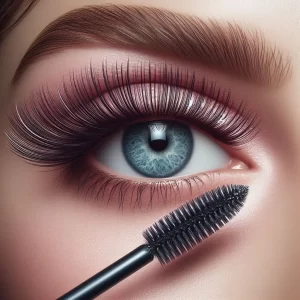 Eyelashes Coated With Tubing Mascara